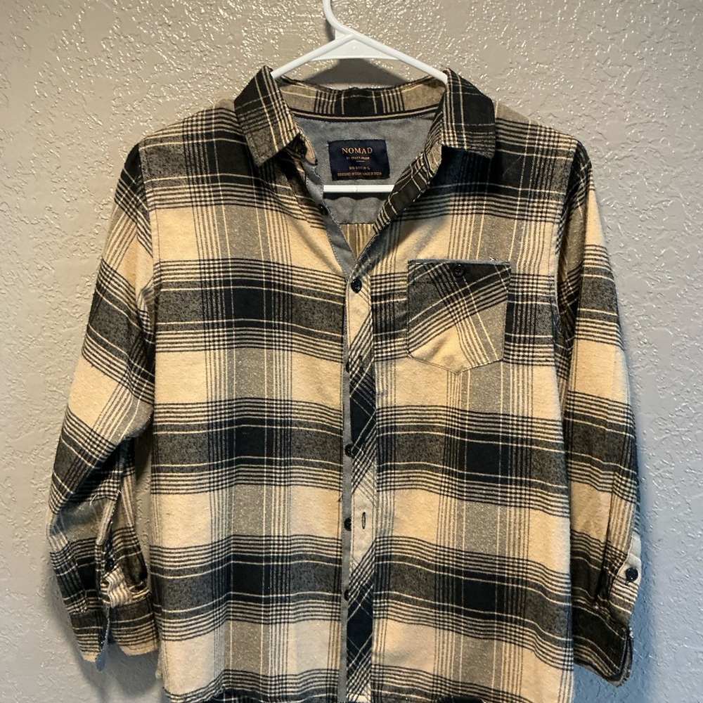 Nomad Black and Cream Checkered Shirt